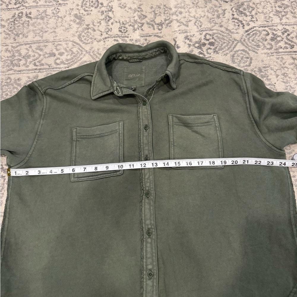 Aerie Lumberjane Fleece Oversized Olive Green Shirt - Picture 6 of 10